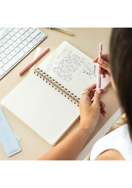 A5 Spiralli Sert Kapak Keten Düz Çizgisiz Tarihsiz Not Defteri Yeşil modelleri