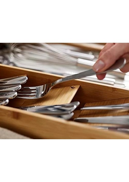 Joseph Kompakt Çatal Bıçak Çekmecesi Düzenleyici, 5 Bölmeli, 24+ Parça Için - Bambu fiyatları