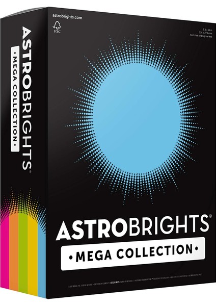 Mega Koleksiyon, Renkli Karton, "brilliant" 5 Renk Çeşitli, 320 Yaprak, 8.5 Inç x 11 Inç - Daha Fazla Sayfa (91687), Çeşitli