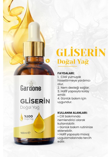 Gliserin Yağı Soğuk Sıkım Saf ve Glycerin 100 ml modelleri
