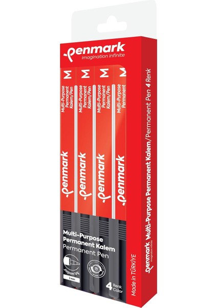 Asetat Kalemi M 4 Renk HS-206-ST