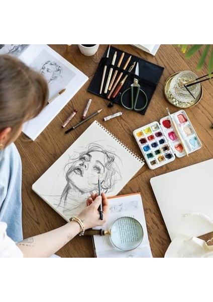 Siyah Kraft Kapak Eskiz Defteri 60 Yaprak 140 Gr. Perforajlı Sketch Book modelleri