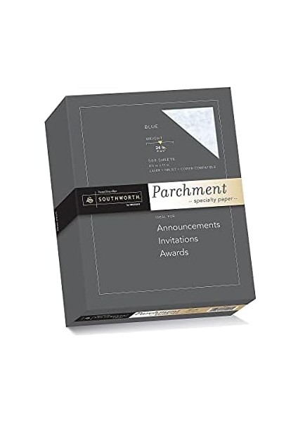 Parşömen Kağıdı, 8.5" x 11", 24 Lb/90 Gsm, Mavi, 500 Yaprak - Ambalaj Değişebilir (964C) fiyatları