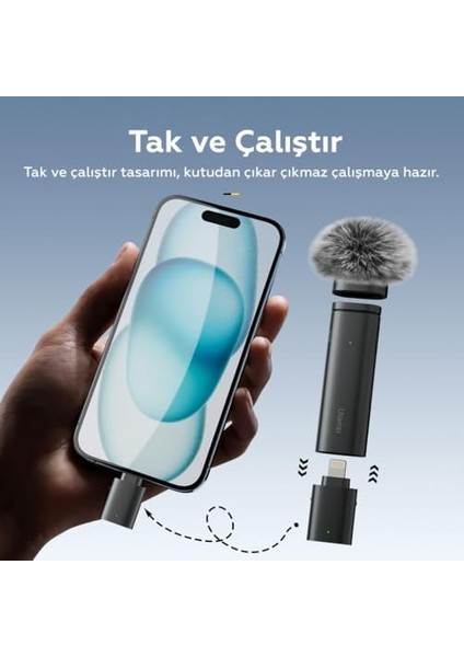 Wm-10 Iphone 11/12/13/14 Uyumlu Kablosuz Yaka Mikrofonu fiyatları