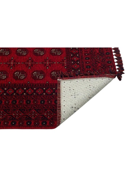 Afgan Afg 04 Red Antibakteriyel Kaymaz Tabanlı Dekoratif Kilim fiyatları