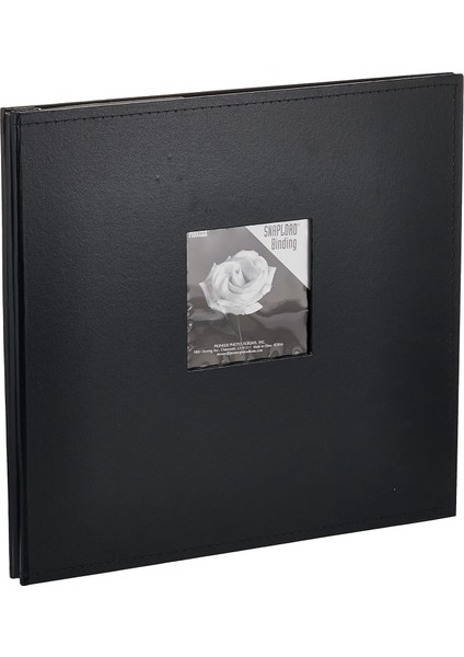 30CM By 30CM Snapload Sewn Leatherette Frame Cover Memory Book, Black