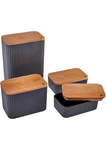 Massimo 4'lü Saklama Kabı Set Antrasit fiyatları