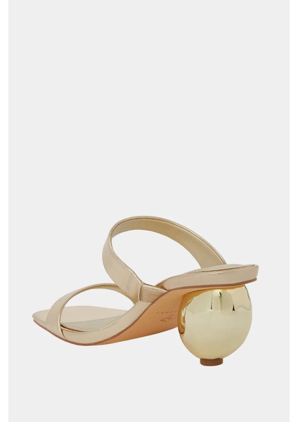 The Maritime Çift Bantlı Kadın Altın Topuklu Terlik indirimleri