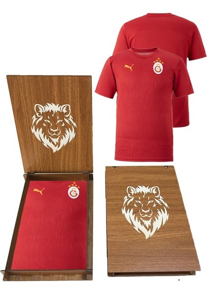 Orijinal Kırmızı Puma A Takım Antrenman 5 Yıldız T-Shirt Ahşap Kutu Hediyeli