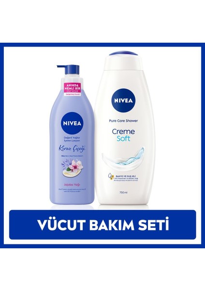 Creme Soft Kremsi Dokunuş Duş Jeli 750ML ve Değerli Yağlar Içeren Nemlendirici Vücut Losyonu 400ML