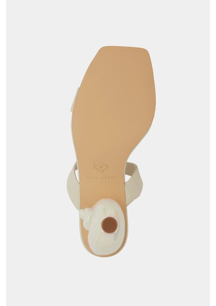 The Maritime Çift Bantlı Kadın Krem Topuklu Terlik fiyatları