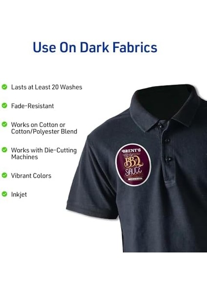 Yazdırılabilir T-Shirt Transferleri, Koyu Kumaşlarda Kullanım, Mürekkep Püskürtmeli Yazıcılar, 5 Kağıt Transferi (3279) modelleri