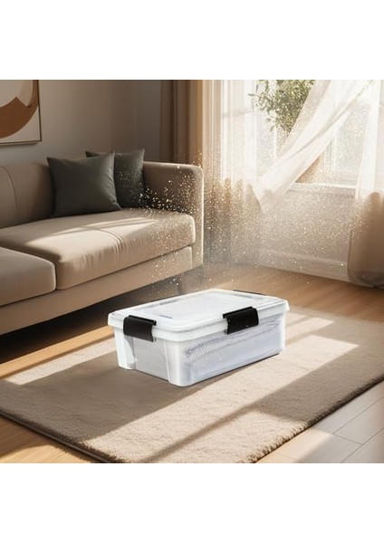 Ohyama Hava Geçirmez Plastik Saklama Kutuları, Kapaklı, 30 L, 6'lı Set, Şeffaf, Hermetik Su Geçirmez Kilit, Sağlam Yaylı Kilitler, Istiflenebilir, Toz Koruması, Bpa Içermez, At-Ls fiyatları