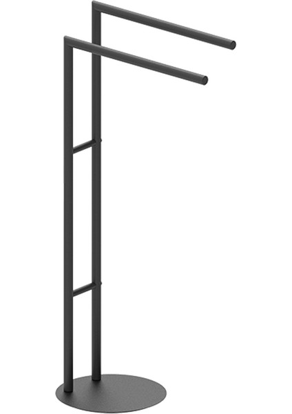 Ayaklı Havluluk, Ikili, 39 x 80H x 25 cm - Mat Siyah