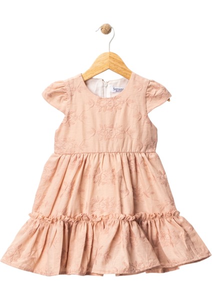 Fırfırlı Elbise Pembe