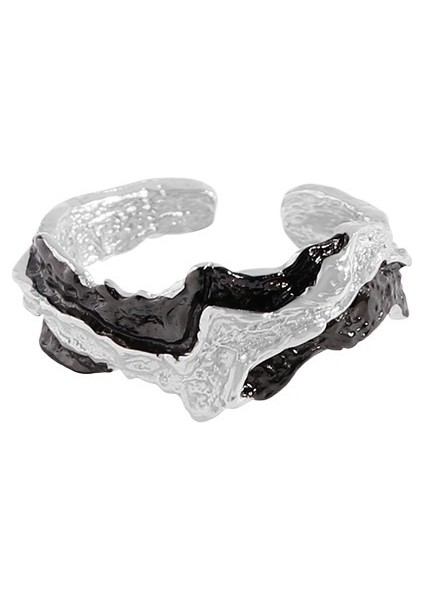 Ins Niş Işık Lüks Tüm Uyumlu Tasarım Yüksek Dereceli Düzensiz Kırışık Doku Gümüş Yüzük S925 Kadın (Yurt Dışından) fiyatları