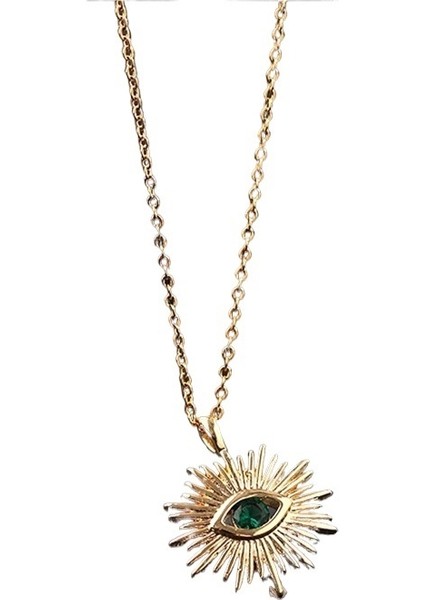 Titanyum Çelik Köprücük Kemiği Zinciri Renkli Zirkonyum Göz Kolye Ucu Nazar Boncuğu Kolye (Yurt Dışından)