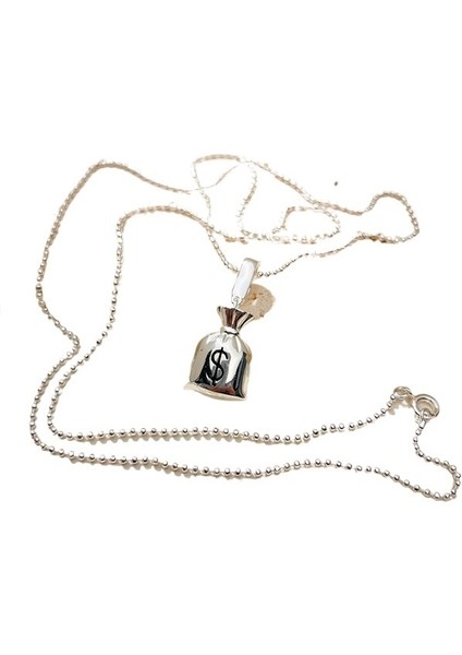 Basit Gümüş Çanta Kolye Ucu Kolye Retro Köprücük Kemiği Zinciri Tüm Uyumlu Kadın Üst Düzey Aksesuarlar (Yurt Dışından) modelleri