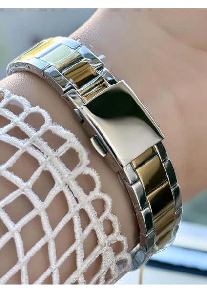 Milano Kadın Kol Saati – Roma Rakamlı Detay, Iki Renkli Metal Kordon modelleri