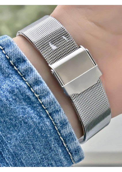 Hasır Kordon Gümüş Renk Taşlı Kadran Kadın Kol Saati modelleri