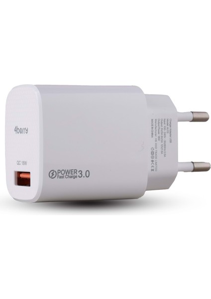 AC18 Eco Bundle 18W Hızlı Şarj Cihazı + Usb-A To Type-C Kablo , Qc 3.0 Destekli fiyatları