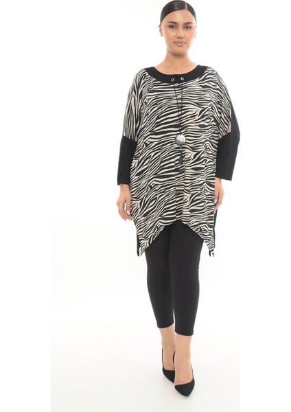 Zebra Desenli Aksesuarlı Tunik fiyatları