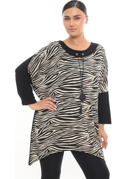 Zebra Desenli Aksesuarlı Tunik fırsatları