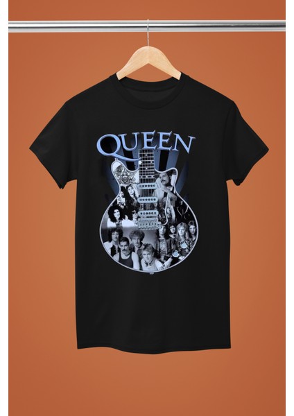 Queen Baskılı Pamuklu Kısa Kollu Regular Kalıp Rock Tshırt