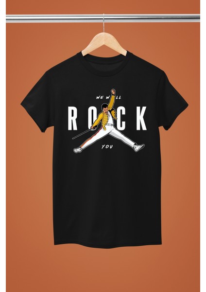 Queen Baskılı Pamuklu Kısa Kollu Regular Kalıp Rock Tshırt