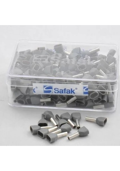 Safak UY-23025 ,2X2.50MM/GRI 250-ADET Kablo Yüksük