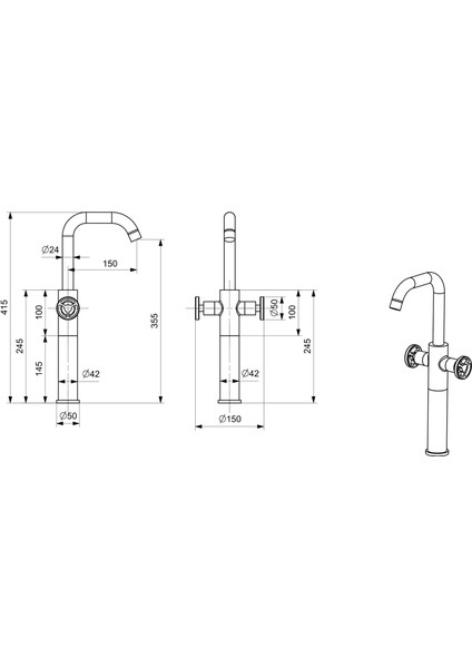 Vistablack Lavabo Bataryası Çanak fiyatları