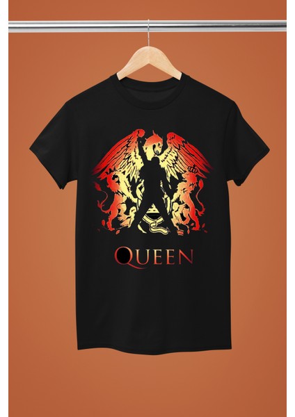 Queen Baskılı Pamuklu Kısa Kollu Regular Kalıp Rock Tshırt