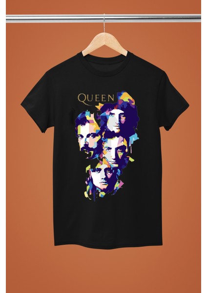 Queen Baskılı Pamuklu Kısa Kollu Regular Kalıp Rock Tshırt