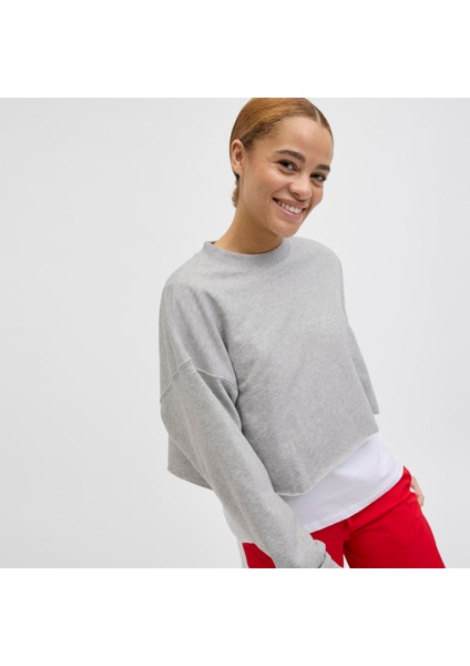 Kadin Bisiklet Yaka Sweatshirt - Caia fırsatları