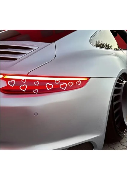 Kalp Far Sticker Seti – Araba Stop Lambası Dekoru