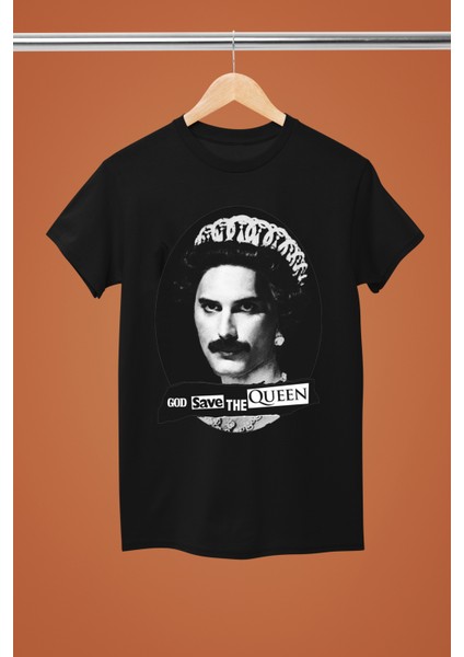 Queen Baskılı Pamuklu Kısa Kollu Regular Kalıp Rock Tshırt