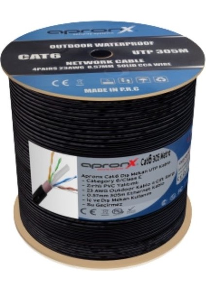 Cat6 Dış Ortam Siyah 305 Metre fiyatları