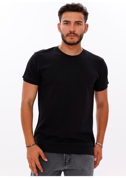 Erkek Etek Kol Ribanalı Doubleface Tshirt