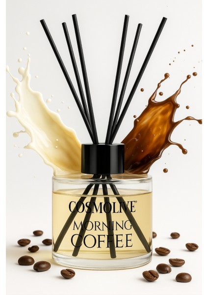 Oda Kokusu Bambu Çubuklu Morning Coffee Kahve ve Süt Kokulu 100 ml
