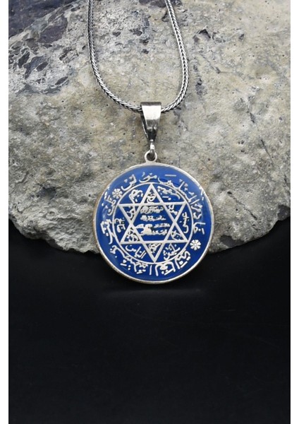 Hz. Süleyman Mührü Mineli 925 Ayar Gümüş Kolye Zincir 902132 fiyatları