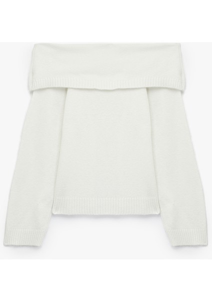 Uzun Kollu Omzu Açık Triko Kazak fiyatları