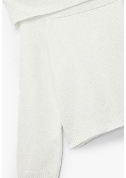 Uzun Kollu Omzu Açık Triko Kazak modelleri