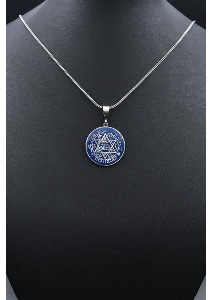 Hz. Süleyman Mührü Mineli 925 Ayar Gümüş Kolye Zincir 902132 indirimleri