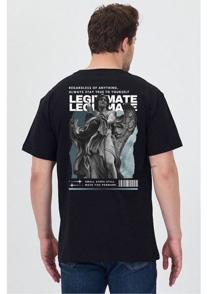 Unisex Ön Arka Baskılı T-Shirt