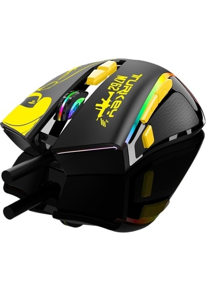 Grb Flama Kablolu Cep Telefonu Bilgisayar Rekabetçi USB Oyun Faresi (Yurt Dışından)