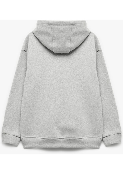 Basketbol Baskılı Şardonlu Uzun Kollu Kapşonlu Sweatshirt fiyatları