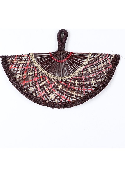 Mylamp Elvan Siyah & Kırmızı 46X30 Cm. Japon Yelpaze