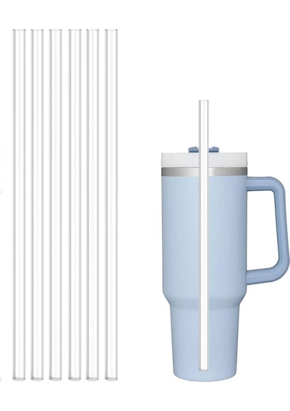 Stanley Termosla Uyumlu Yedek Pipet, 6'lı Yeniden Kullanılabilir Pipet, Plastik, Şeffaf