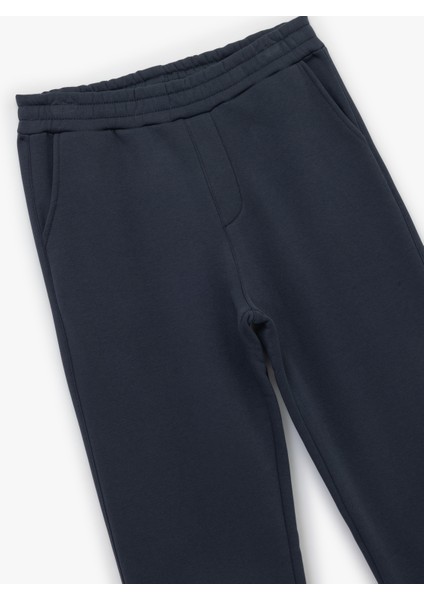 Straight Fit Cep Detaylı Şardonlu Beli Lastikli Eşofman Altı indirimleri