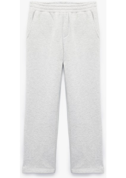 Straight Fit Cep Detaylı Şardonlu Beli Lastikli Eşofman Altı